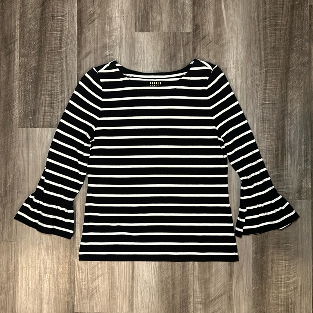 Kate Spade Brooke Street Long Sleeve Flare Wrist Top - Medium